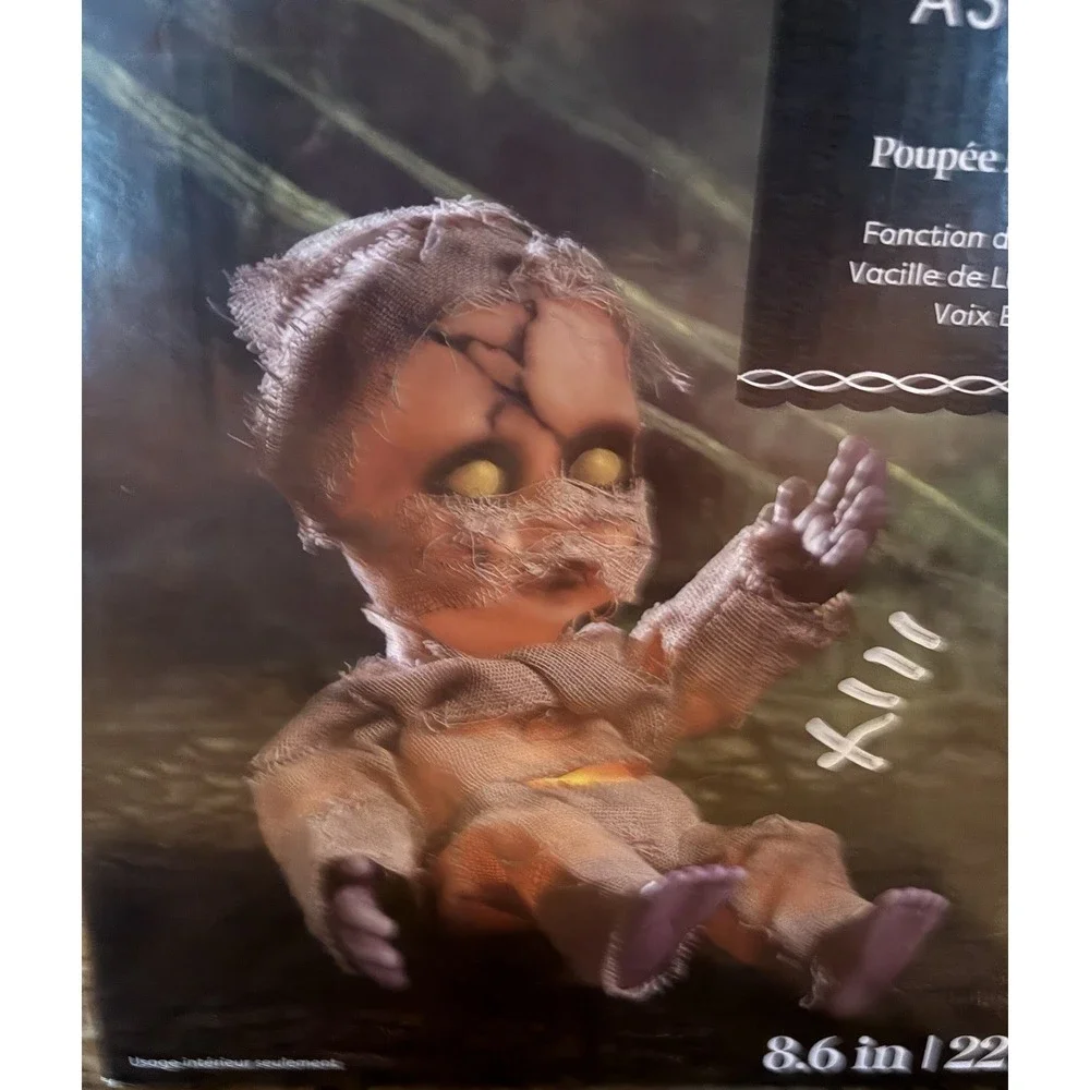 Halloween Mummy Animated Baby‎ Scary Voice And Light Up Eyes Creepy Fun NIB
